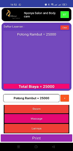 Android application Salon Nyonya screenshort
