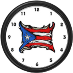 圖示圖片：Puerto Rico FlagClock Widget