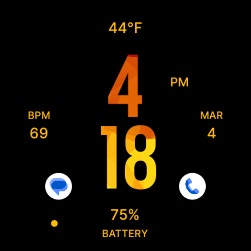Flat Sunset Watch Face screenshot 4