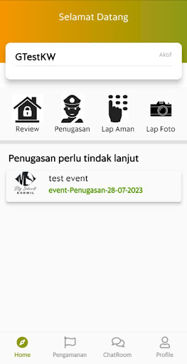 MySekuriti Korwil Screen 2