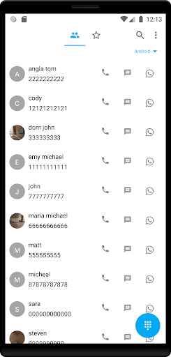 Android application Dialer, Auto Dialer, Phone screenshort