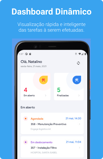 Android application Flow Service screenshort