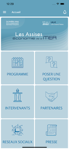 Android application Assises Économie de la Mer screenshort