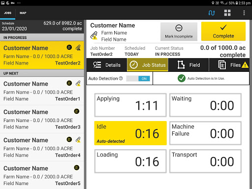 Screenshot of Operations Center PRO Run