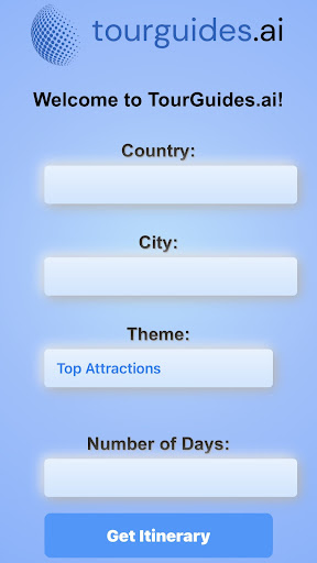 Android application TourGuides.ai AI Tour Guide screenshort