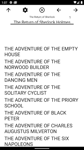 Android application Book, The Return of Sherlock H screenshort