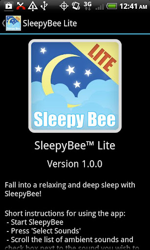 Android application SleepyBee Lite screenshort