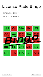 U.S. License Plate Bingo