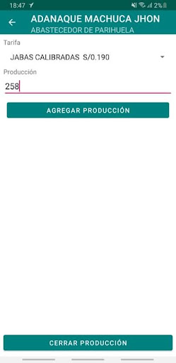 Sistema de Control de Tareos Screen 3