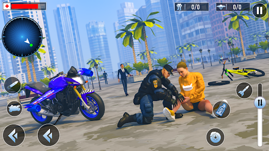 Police Flying Bike Robot Game  screenshots 9