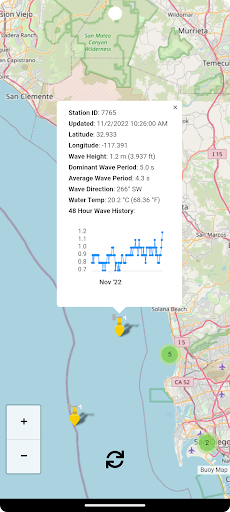 Android application Buoy Map screenshort
