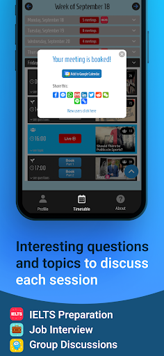 Speaking Club Screen 3