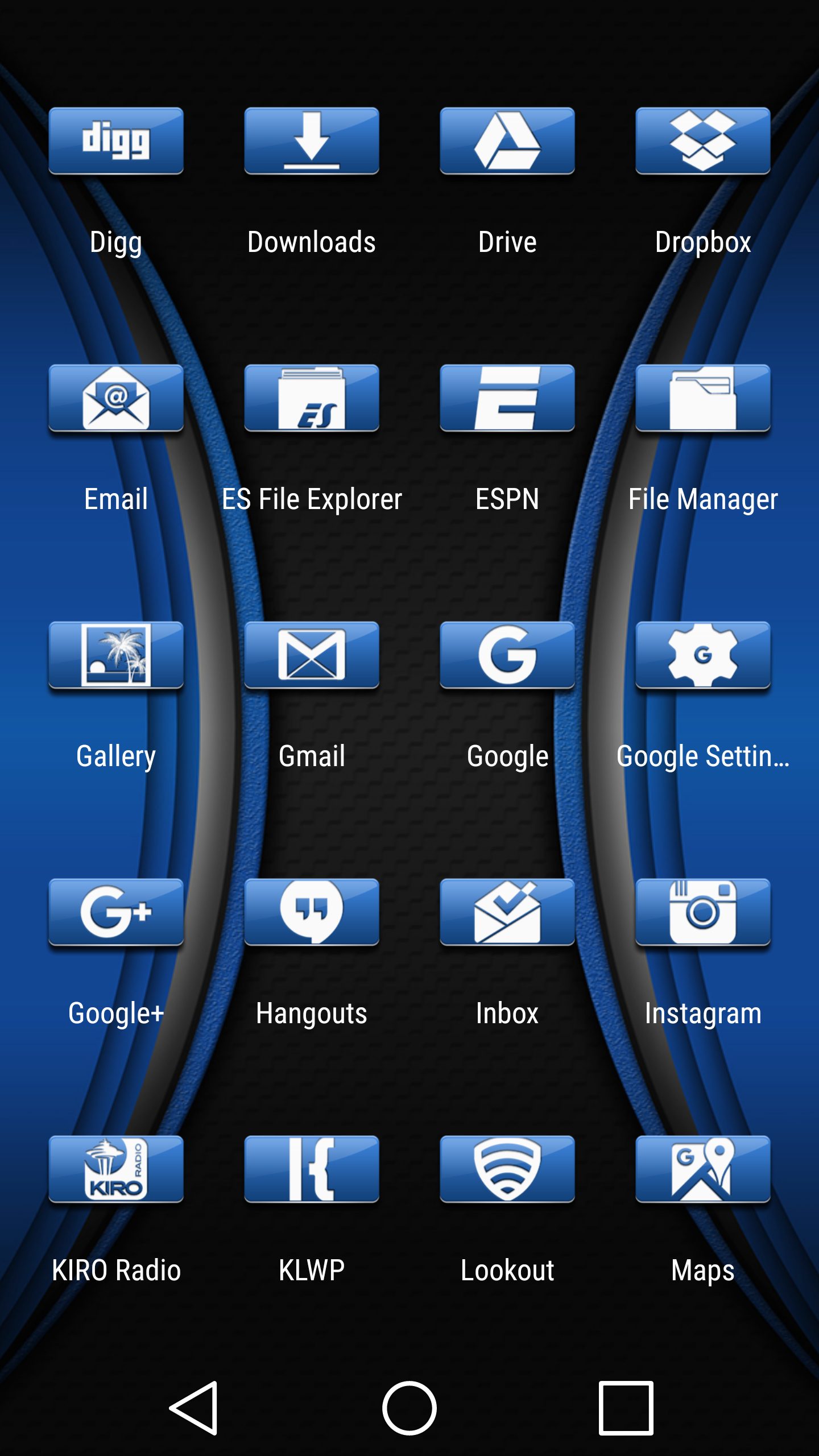 Android application Rect Blue - Icon Pack screenshort