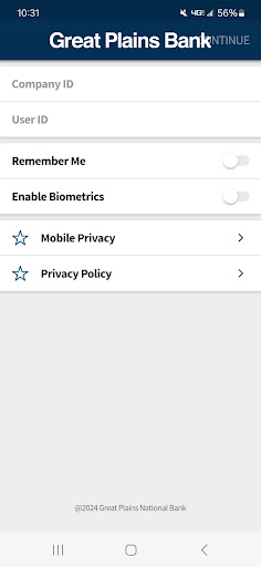Android application GP Bank Business screenshort