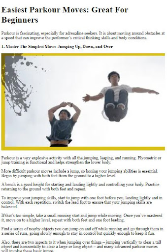 How to Do Parkour Moves ekran görüntüsü
