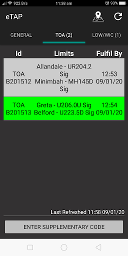 eTAP Screen 2