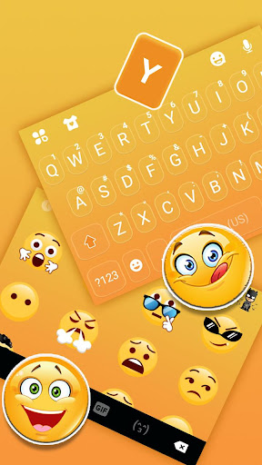 Classic Yellow Keyboard Theme Screen 3