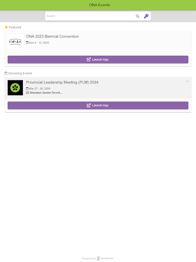 ONA Events Screen 3