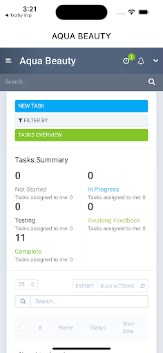 AQUA ERP Screen 2