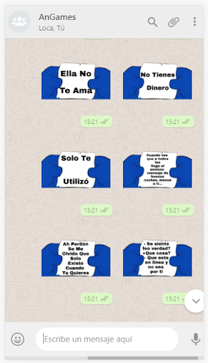 Stickers con Frases Sad WastickerApps