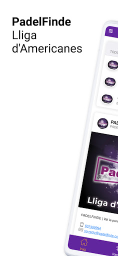 Android application PadelFINDE screenshort