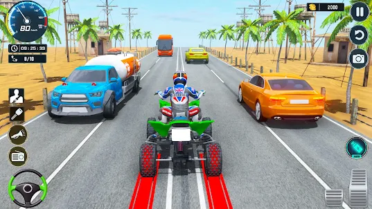 Quad Racing Traffic Rider Game
