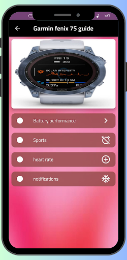 Garmin fenix 7S guide Screen 3