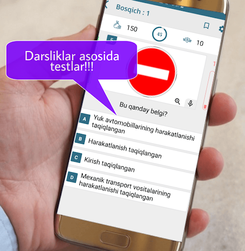 AVTOTEST - Yo'l harakati qoida Screenshot 4 - AppWisp.com