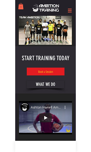 Android application Team Ambition Training screenshort