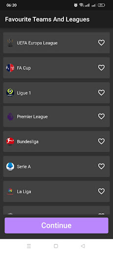 Football live tv and score app Screen 3
