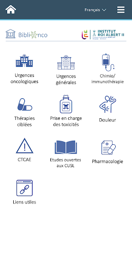 Android application BibliOnco screenshort