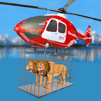 Спасение животных: армейский вертолет