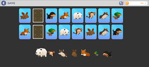 Match Pairs in Zoo Screen 3
