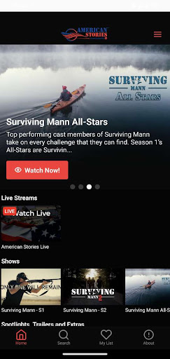 Android application American Stories screenshort