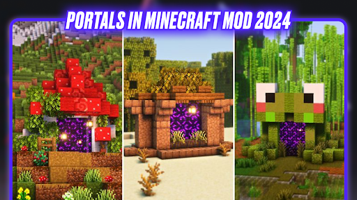 Portals in Minecraft Mod 2024 1
