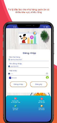 Android application SmartOrder Gọi món nhanh screenshort