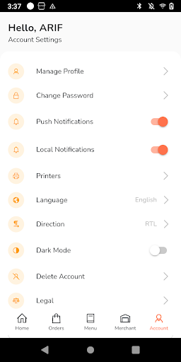 Hotbring Admin Screen 2