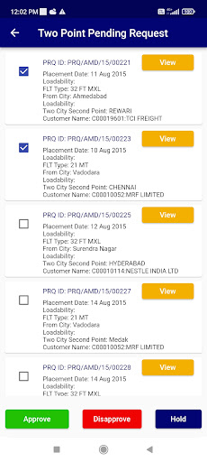 Android application Varuna ERP screenshort