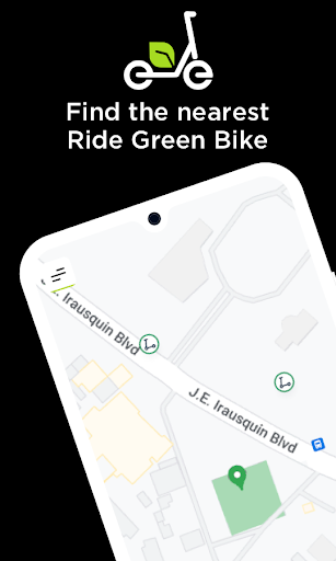 Android application Ride Green Bike screenshort
