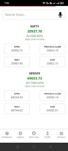 Android application Valister Capital screenshort
