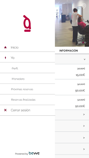 Android application Ester Ràfols Perruquers screenshort