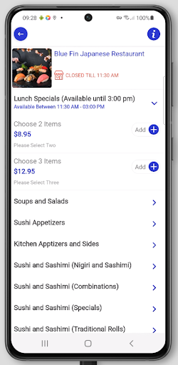 Blue Fin Japanese Restaurant Screen 3
