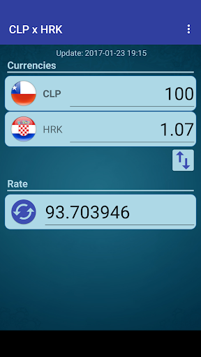 Android application Chile Peso x Croatian Kuna screenshort