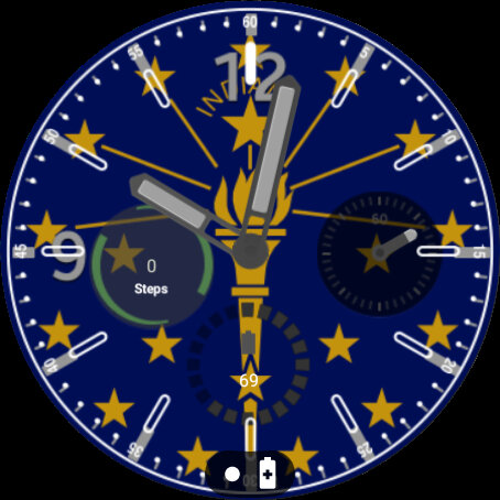 Indiana Flag Watchface Screen 2