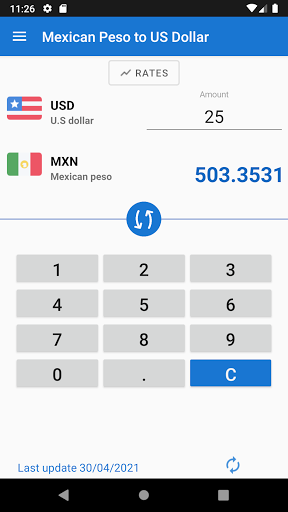 Mexican Peso to US Dollar 4