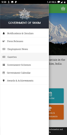 Sikkim State Portal Screen 2
