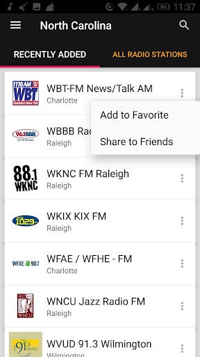 North Carolina Radio Stations