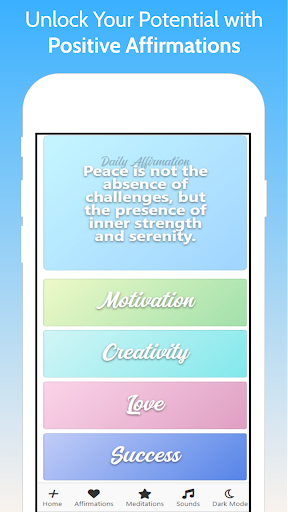 Android application Positify Premium - Meditations screenshort