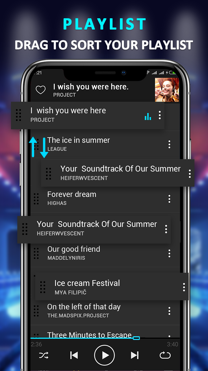 Android application EQ Bass Music Player- KX Music screenshort
