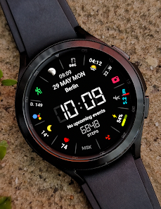 LCD Black digital watch face Apps bei Google Play